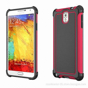 Hybrid Flexi Cases for Samsung Note 3, Rugged Strip Soft TPU with Four-corner, Shock-proof